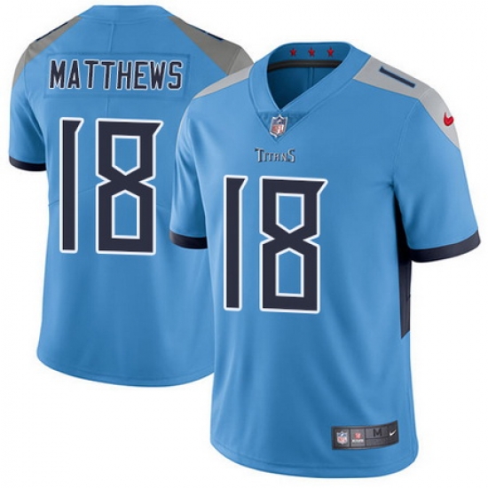 Nike Titans #18 Rishard Matthews Light Blue Team Color Mens Stitched NFL Vapor Untouchable Limited Jersey Nike Titans #18 Rishard Matthews Light Blue Team Color Mens Stitched NFL Vapor Untouchable Limited Jersey