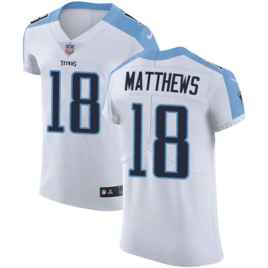 Nike Titans #18 Rishard Matthews White Mens Stitched NFL Vapor Untouchable Elite Jersey Nike Titans #18 Rishard Matthews White Mens Stitched NFL Vapor Untouchable Elite Jersey
