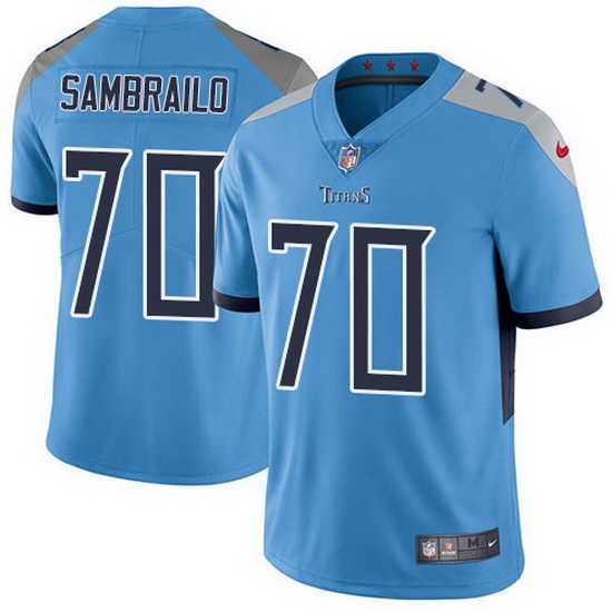 Nike Titans 70 Ty Sambrailo Light Blue Alternate Men Stitched NFL Vapor Untouchable Limited Jersey Nike Titans 70 Ty Sambrailo Light Blue Alternate Men Stitched NFL Vapor Untouchable Limited Jersey
