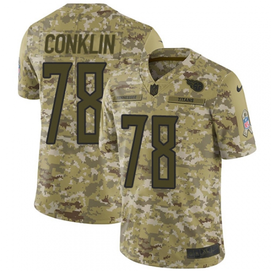 Nike Titans #78 Jack Conklin Camo Men Stitched NFL Limited 2018 Salute To Service Jersey Nike Titans #78 Jack Conklin Camo Men Stitched NFL Limited 2018 Salute To Service Jersey