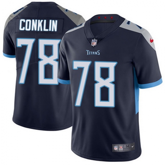Nike Titans #78 Jack Conklin Navy Blue Alternate Mens Stitched NFL Vapor Untouchable Limited Jersey Nike Titans #78 Jack Conklin Navy Blue Alternate Mens Stitched NFL Vapor Untouchable Limited Jersey