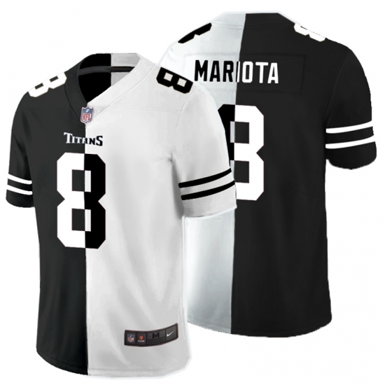 Nike Titans 8 Marcus Mariota Black And White Split Vapor Untouchable Limited Jersey Nike Titans 8 Marcus Mariota Black And White Split Vapor Untouchable Limited Jersey