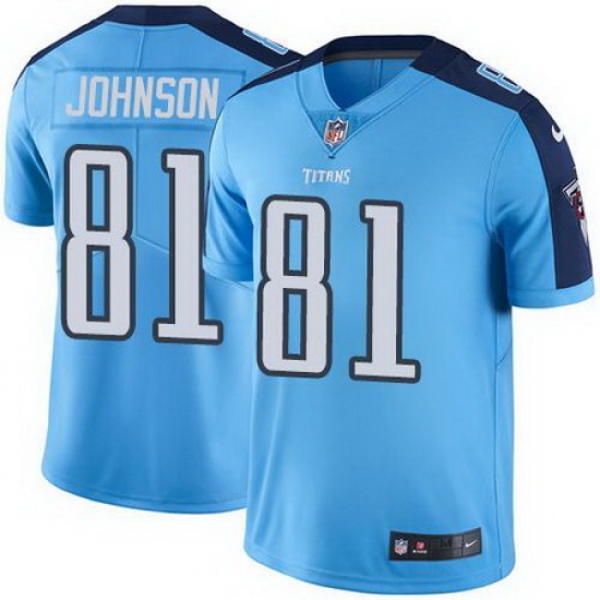 Nike Titans #81 Andre Johnson Light Blue Mens Stitched NFL Limited Rush Jersey Nike Titans #81 Andre Johnson Light Blue Mens Stitched NFL Limited Rush Jersey