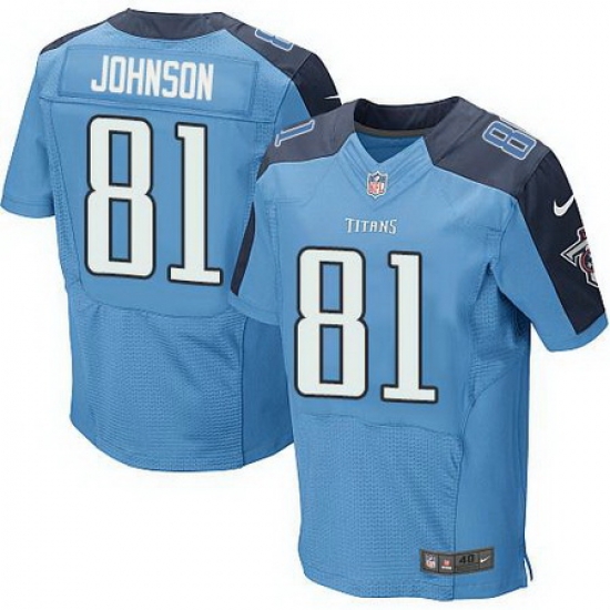 Nike Titans #81 Andre Johnson Light Blue Team Color Mens Stitched NFL Elite Jersey Nike Titans #81 Andre Johnson Light Blue Team Color Mens Stitched NFL Elite Jersey