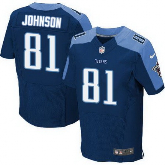 Nike Titans #81 Andre Johnson Navy Blue Alternate Mens Stitched NFL Elite Jersey Nike Titans #81 Andre Johnson Navy Blue Alternate Mens Stitched NFL Elite Jersey