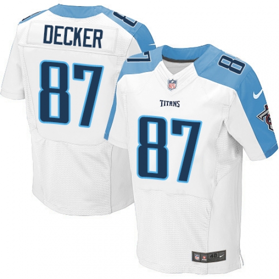Nike Titans #87 Eric Decker White Mens Stitched NFL Elite Jersey Nike Titans #87 Eric Decker White Mens Stitched NFL Elite Jersey