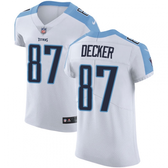 Nike Titans #87 Eric Decker White Mens Stitched NFL Vapor Untouchable Elite Jersey Nike Titans #87 Eric Decker White Mens Stitched NFL Vapor Untouchable Elite Jersey