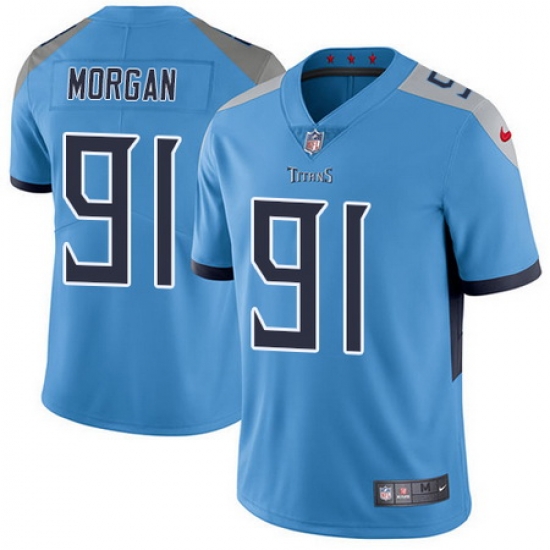 Nike Titans #91 Derrick Morgan Light Blue Team Color Mens Stitched NFL Vapor Untouchable Limited Jersey Nike Titans #91 Derrick Morgan Light Blue Team Color Mens Stitched NFL Vapor Untouchable Limited Jersey
