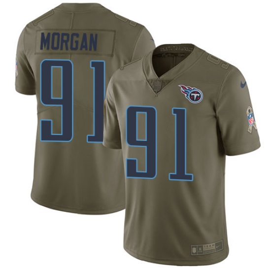 Nike Titans #91 Derrick Morgan Olive Mens Stitched NFL Limited 2017 Salute to Service Jersey Nike Titans #91 Derrick Morgan Olive Mens Stitched NFL Limited 2017 Salute to Service Jersey