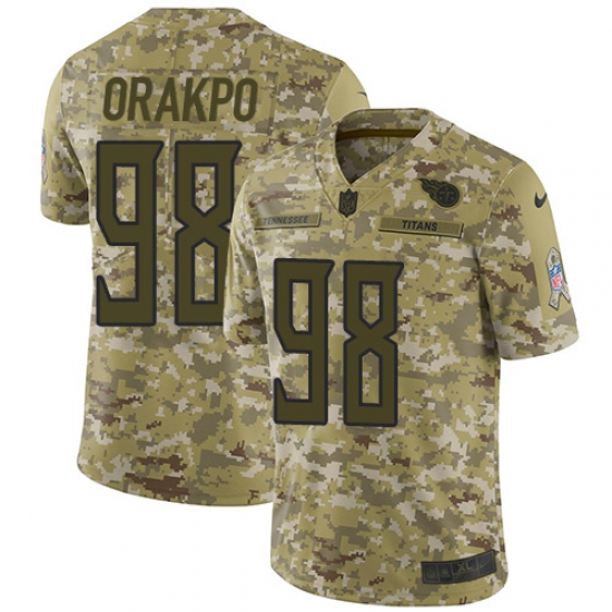 Nike Titans #98 Brian Orakpo Camo Men Stitched NFL Limited 2018 Salute To Service Jersey Nike Titans #98 Brian Orakpo Camo Men Stitched NFL Limited 2018 Salute To Service Jersey