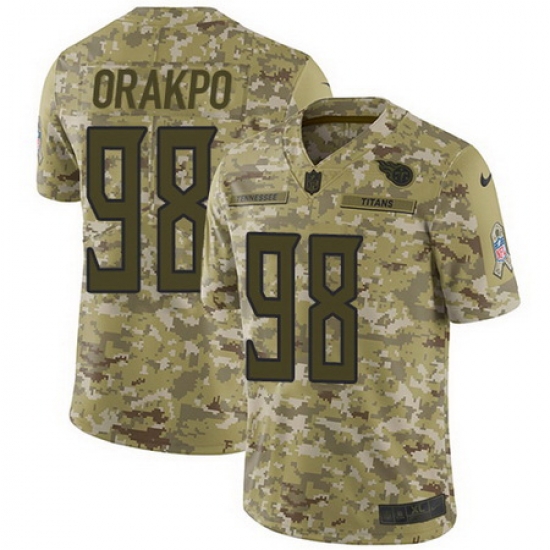 Nike Titans #98 Brian Orakpo Camo Mens Stitched NFL Limited 2018 Salute To Service Jersey Nike Titans #98 Brian Orakpo Camo Mens Stitched NFL Limited 2018 Salute To Service Jersey