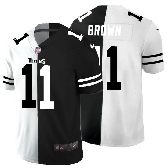 Tennessee Titans 11 A J Brown Men Black V White Peace Split Nike Vapor Untouchable Limited NFL Jersey Tennessee Titans 11 A J Brown Men Black V White Peace Split Nike Vapor Untouchable Limited NFL Jersey