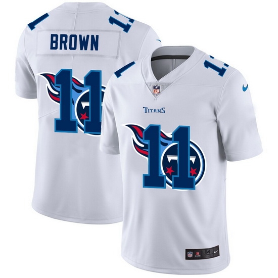 Tennessee Titans 11 A J Brown White Men Nike Team Logo Dual Overlap Limited NFL Jersey Tennessee Titans 11 A J Brown White Men Nike Team Logo Dual Overlap Limited NFL Jersey