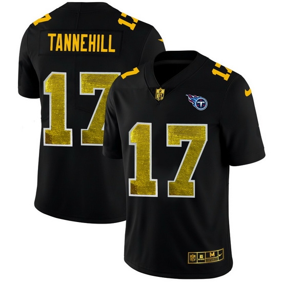 Tennessee Titans 17 Ryan Tannehill Men Black Nike Golden Sequin Vapor Limited NFL Jersey Tennessee Titans 17 Ryan Tannehill Men Black Nike Golden Sequin Vapor Limited NFL Jersey