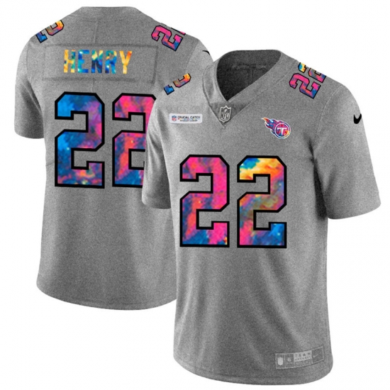 Tennessee Titans 22 Derrick Henry Men Nike Multi Color 2020 NFL Crucial Catch NFL Jersey Greyheather Tennessee Titans 22 Derrick Henry Men Nike Multi Color 2020 NFL Crucial Catch NFL Jersey Greyheather