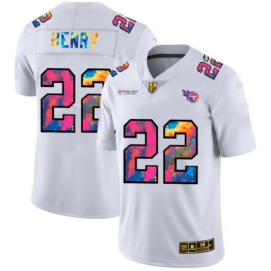 Tennessee Titans 22 Derrick Henry Men White Nike Multi Color 2020 NFL Crucial Catch Limited NFL Jersey Tennessee Titans 22 Derrick Henry Men White Nike Multi Color 2020 NFL Crucial Catch Limited NFL Jersey