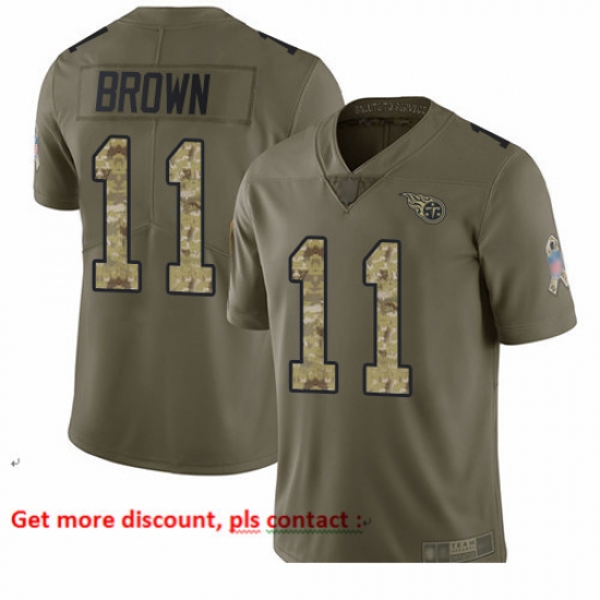 Titans 11 A J Brown Olive Camo Men Stitched Football Limited 2017 Salute To Service Jersey Titans 11 A J Brown Olive Camo Men Stitched Football Limited 2017 Salute To Service Jersey