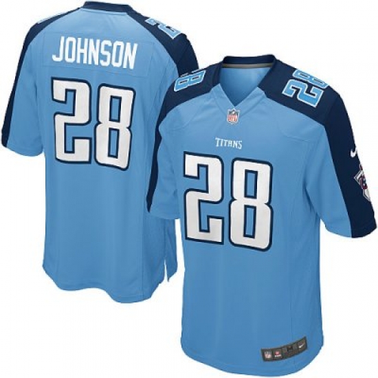 Youth Nike Tennessee Titans 28# Chris Johnson Game LT Blue Color Jersey Youth Nike Tennessee Titans 28# Chris Johnson Game LT Blue Color Jersey
