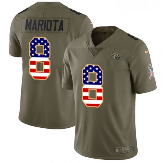 Youth Nike Tennessee Titans 8 Marcus Mariota Limited OliveUSA Flag 2017 Salute to Service NFL Jersey Youth Nike Tennessee Titans 8 Marcus Mariota Limited OliveUSA Flag 2017 Salute to Service NFL Jersey