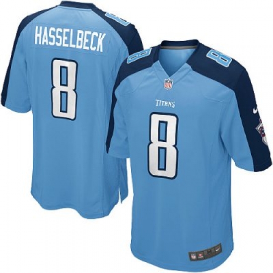 Youth Nike Tennessee Titans 8# Matt Hasselbeck Game LT Blue Color Jersey Youth Nike Tennessee Titans 8# Matt Hasselbeck Game LT Blue Color Jersey