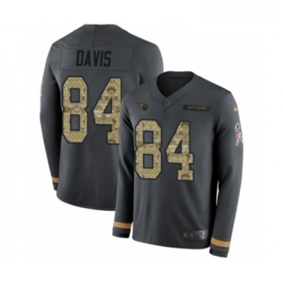 Youth Nike Tennessee Titans 84 Corey Davis Limited Black Salute to Service Therma Long Sleeve NFL Jersey Youth Nike Tennessee Titans 84 Corey Davis Limited Black Salute to Service Therma Long Sleeve NFL Jersey