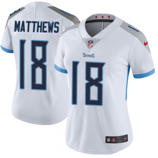 Nike Titans #18 Rishard Matthews White Womens Stitched NFL Vapor Untouchable Limited Jersey Nike Titans #18 Rishard Matthews White Womens Stitched NFL Vapor Untouchable Limited Jersey