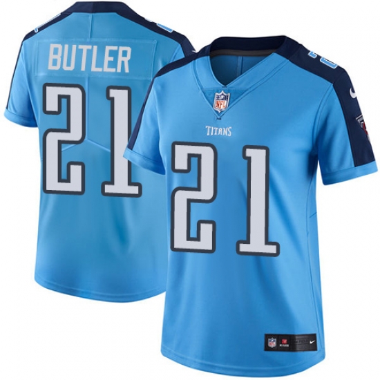 Nike Titans #21 Malcolm Butler Light Blue Womens Stitched NFL Limited Rush Jersey Nike Titans #21 Malcolm Butler Light Blue Womens Stitched NFL Limited Rush Jersey