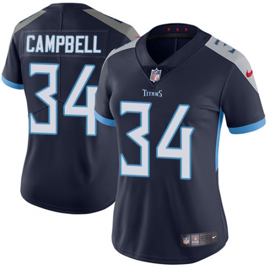 Nike Titans #34 Earl Campbell Navy Blue Alternate Womens Stitched NFL Vapor Untouchable Limited Jersey Nike Titans #34 Earl Campbell Navy Blue Alternate Womens Stitched NFL Vapor Untouchable Limited Jersey