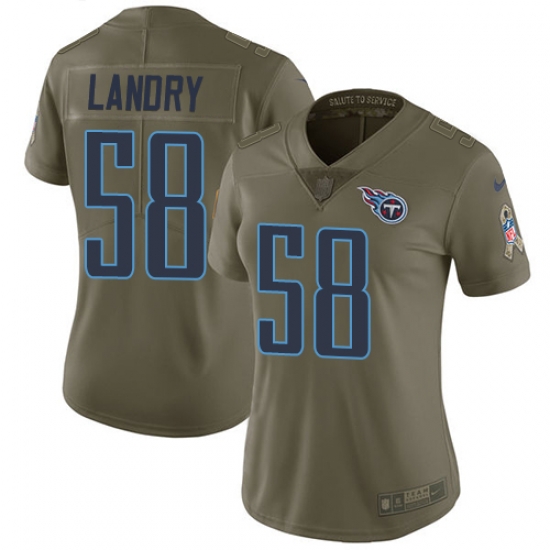 Nike Titans #58 Harold Landry Olive Womens Stitched NFL Limited 2017 Salute to Service Jersey Nike Titans #58 Harold Landry Olive Womens Stitched NFL Limited 2017 Salute to Service Jersey