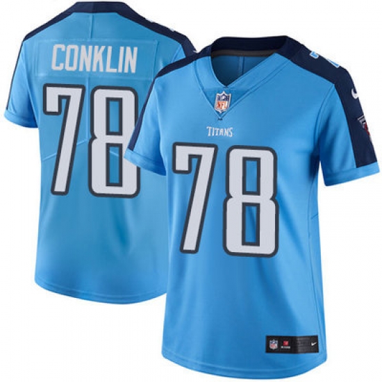 Nike Titans #78 Jack Conklin Light Blue Team Color Womens Stitched NFL Vapor Untouchable Limited Jersey Nike Titans #78 Jack Conklin Light Blue Team Color Womens Stitched NFL Vapor Untouchable Limited Jersey