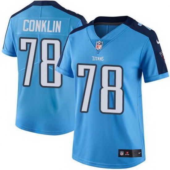 Nike Titans #78 Jack Conklin Light Blue Womens Stitched NFL Limited Rush Jersey Nike Titans #78 Jack Conklin Light Blue Womens Stitched NFL Limited Rush Jersey