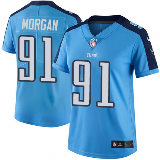 Nike Titans #91 Derrick Morgan Light Blue Womens Stitched NFL Limited Rush Jersey Nike Titans #91 Derrick Morgan Light Blue Womens Stitched NFL Limited Rush Jersey