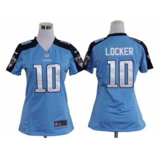 Nike Women NFL Tennessee Titans #10 Jake Locker Blue Jerseys Nike Women NFL Tennessee Titans #10 Jake Locker Blue Jerseys