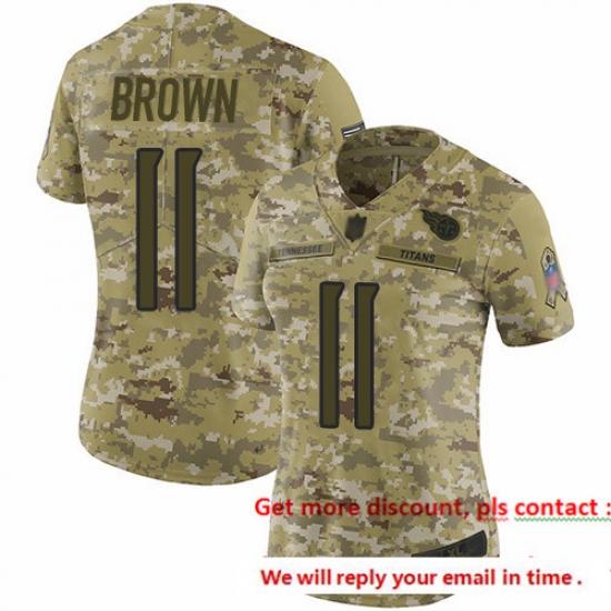 Titans 11 A J Brown Camo Women Stitched Football Limited 2018 Salute to Service Jersey Titans 11 A J Brown Camo Women Stitched Football Limited 2018 Salute to Service Jersey