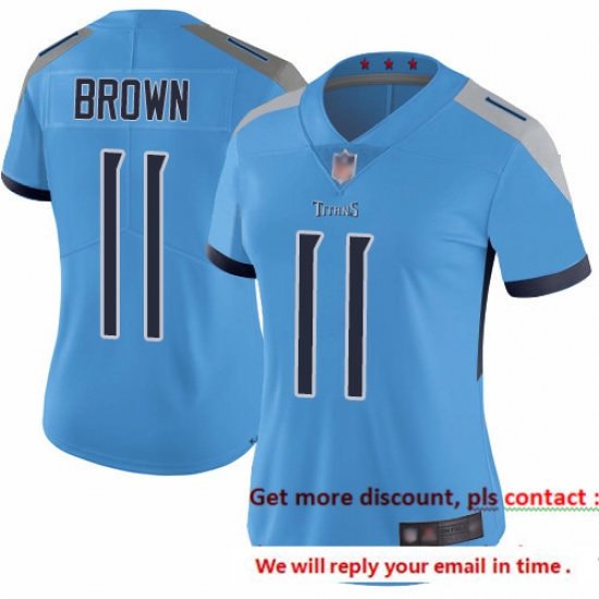 Titans 11 A J Brown Light Blue Alternate Women Stitched Football Vapor Untouchable Limited Jersey Titans 11 A J Brown Light Blue Alternate Women Stitched Football Vapor Untouchable Limited Jersey