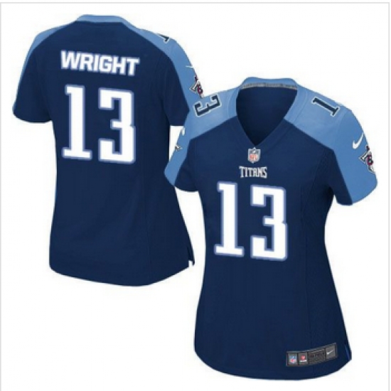 Women NEW Titans #13 Kendall Wright Navy Blue Alternate Stitched NFL Elite Jersey Women NEW Titans #13 Kendall Wright Navy Blue Alternate Stitched NFL Elite Jersey
