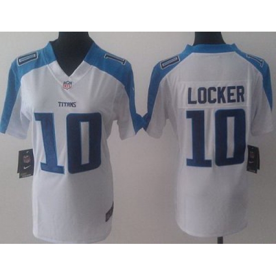 Women Nike Tennessee Titans 10 Jake Locker White NFL Jerseys Women Nike Tennessee Titans 10 Jake Locker White NFL Jerseys