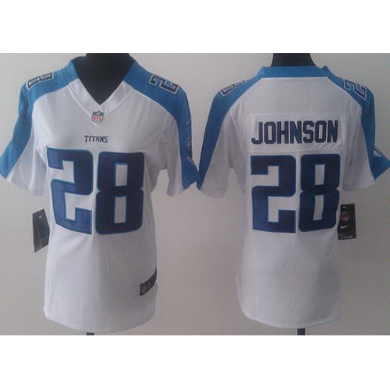 Women Nike Tennessee Titans 28 Chris Johnson White NFL Jerseys Women Nike Tennessee Titans 28 Chris Johnson White NFL Jerseys