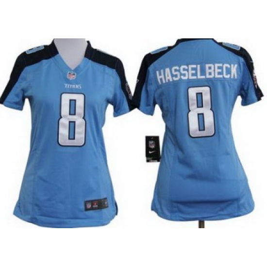Women Nike Tennessee Titans 8# Matt Hasselbeck Light Blue Nike NFL Jerseys Women Nike Tennessee Titans 8# Matt Hasselbeck Light Blue Nike NFL Jerseys