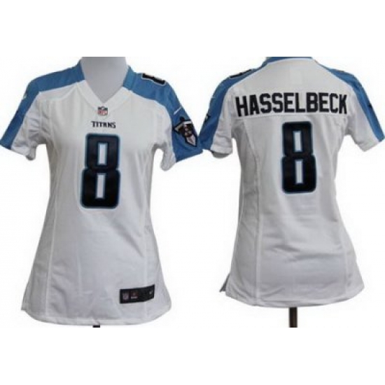 Women Nike Tennessee Titans 8# Matt Hasselbeck White Nike NFL Jerseys Women Nike Tennessee Titans 8# Matt Hasselbeck White Nike NFL Jerseys