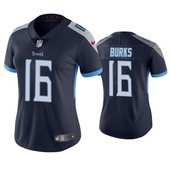 Women Tennessee Titans 16 Treylon Burks Navy Vapor Untouchable Limited Stitched Football Jersey Women Tennessee Titans 16 Treylon Burks Navy Vapor Untouchable Limited Stitched Football Jersey