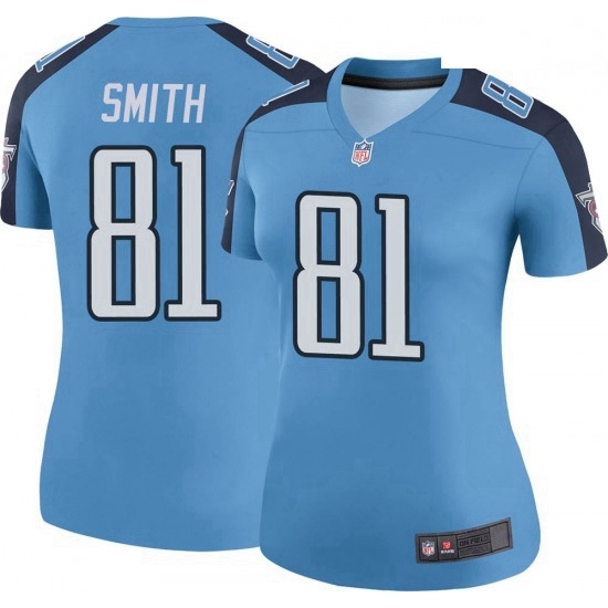 Women Tennessee Titans 81 Jonnu Smith Light Blue Rush Limited Jersey Women Tennessee Titans 81 Jonnu Smith Light Blue Rush Limited Jersey