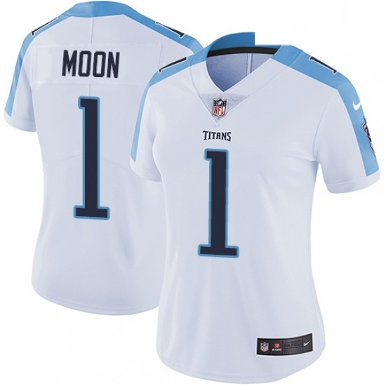 Womens Nike Tennessee Titans 1 Warren Moon Elite White NFL Jersey Womens Nike Tennessee Titans 1 Warren Moon Elite White NFL Jersey