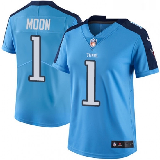 Womens Nike Tennessee Titans 1 Warren Moon Light Blue Team Color Vapor Untouchable Limited Player NFL Jersey Womens Nike Tennessee Titans 1 Warren Moon Light Blue Team Color Vapor Untouchable Limited Player NFL Jersey