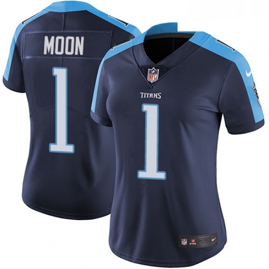 Womens Nike Tennessee Titans 1 Warren Moon Navy Blue Alternate Vapor Untouchable Limited Player NFL Jersey Womens Nike Tennessee Titans 1 Warren Moon Navy Blue Alternate Vapor Untouchable Limited Player NFL Jersey