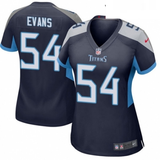 Womens Nike Tennessee Titans 54 Rashaan Evans Game Navy Blue Team Color NFL Jersey Womens Nike Tennessee Titans 54 Rashaan Evans Game Navy Blue Team Color NFL Jersey
