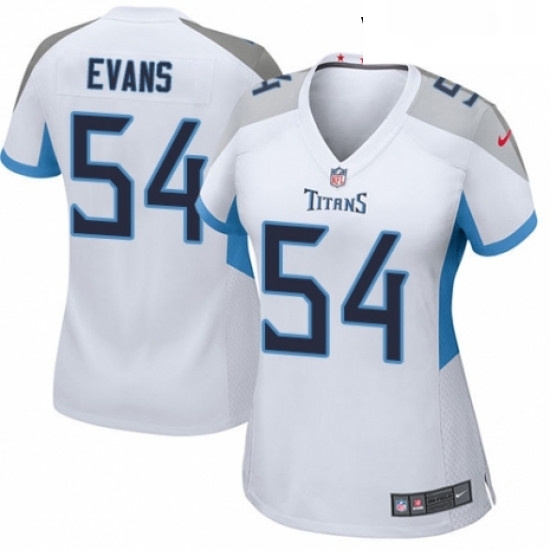 Womens Nike Tennessee Titans 54 Rashaan Evans Game White NFL Jersey Womens Nike Tennessee Titans 54 Rashaan Evans Game White NFL Jersey