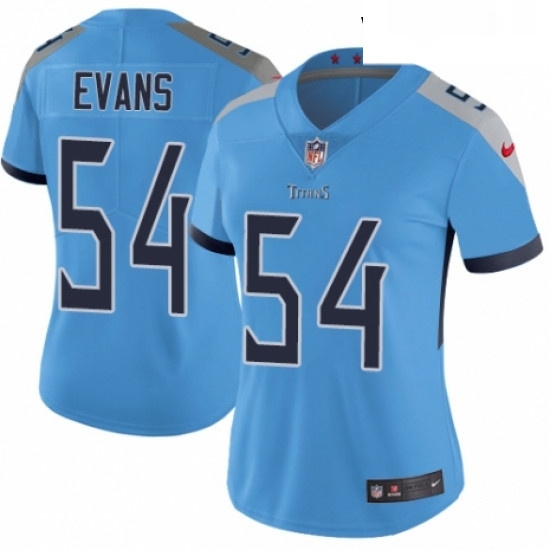 Womens Nike Tennessee Titans 54 Rashaan Evans Light Blue Alternate Vapor Untouchable Limited Player NFL Jersey Womens Nike Tennessee Titans 54 Rashaan Evans Light Blue Alternate Vapor Untouchable Limited Player NFL Jersey