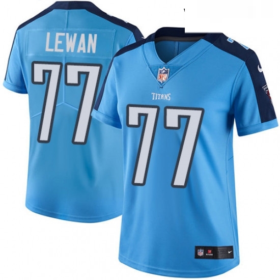 Womens Nike Tennessee Titans 77 Taylor Lewan Limited Light Blue Rush Vapor Untouchable NFL Jersey Womens Nike Tennessee Titans 77 Taylor Lewan Limited Light Blue Rush Vapor Untouchable NFL Jersey