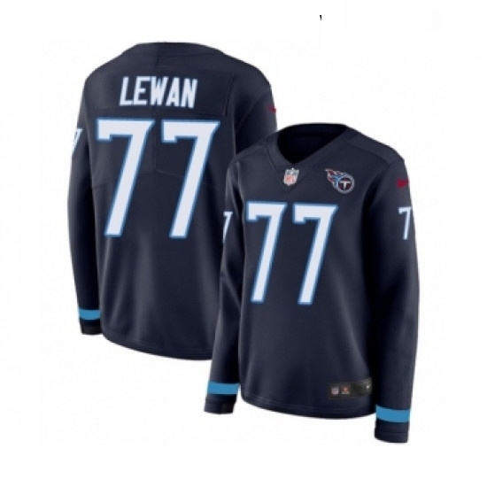Womens Nike Tennessee Titans 77 Taylor Lewan Limited Navy Blue Therma Long Sleeve NFL Jersey Womens Nike Tennessee Titans 77 Taylor Lewan Limited Navy Blue Therma Long Sleeve NFL Jersey